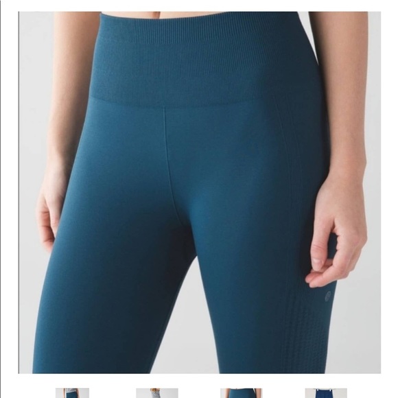 LULULEMON Flow & Go Crop Legging Astro Teal Sz. 8 - Picture 2 of 11